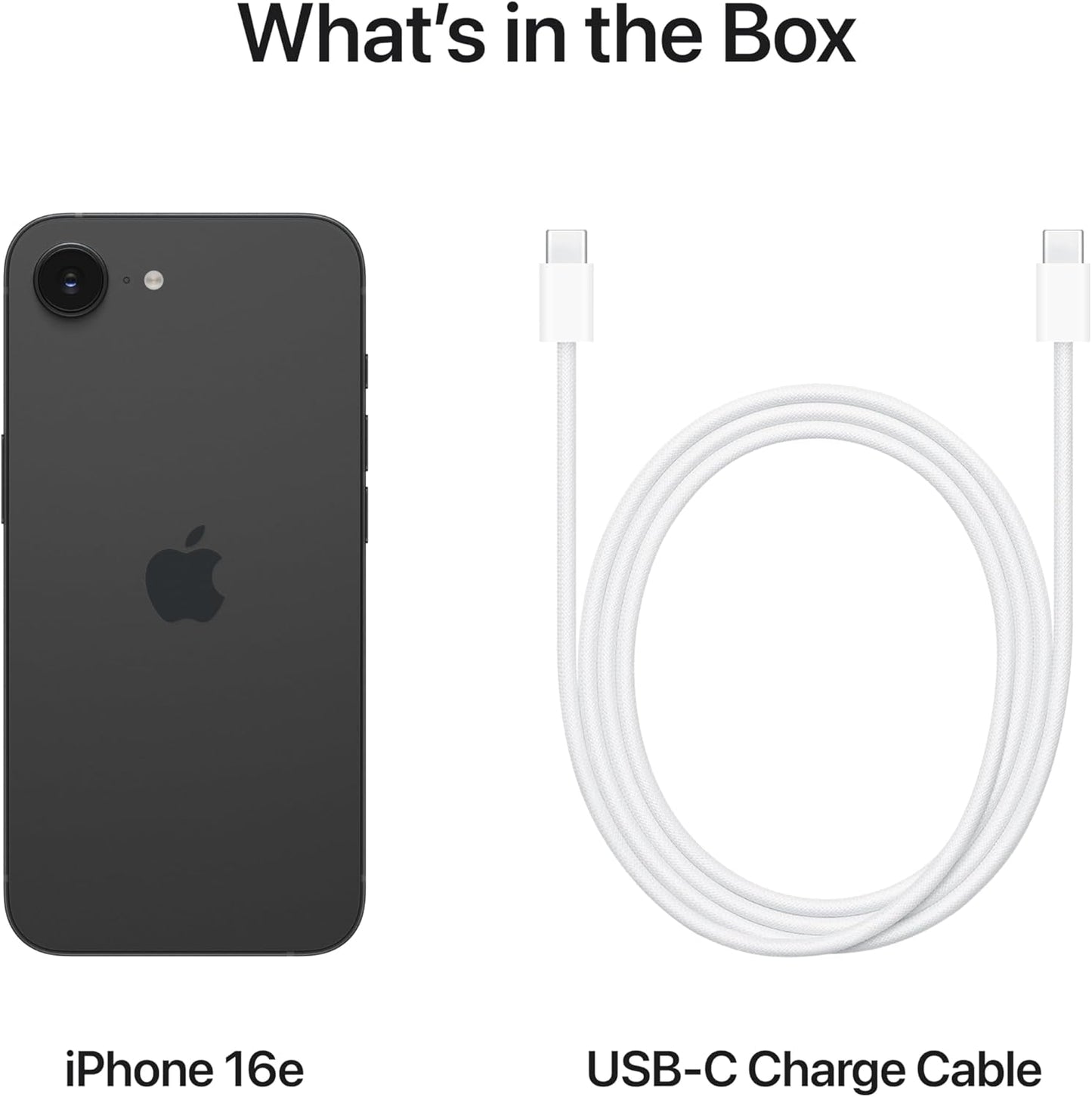 Iphone 16E 128GB: Built for  Intelligence, A18 Chip, Supersized Battery Life, 48MP Fusion Camera, 6.1-Inch Super Retina XDR Display; Black