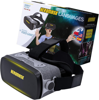 : VR Headset for Kids + Game to Learn Spanish, French… Stem Toys. Kids Gifts for Boys and Girls for Age 5 6 7 8 9 10 11 12 Years Old. Educational