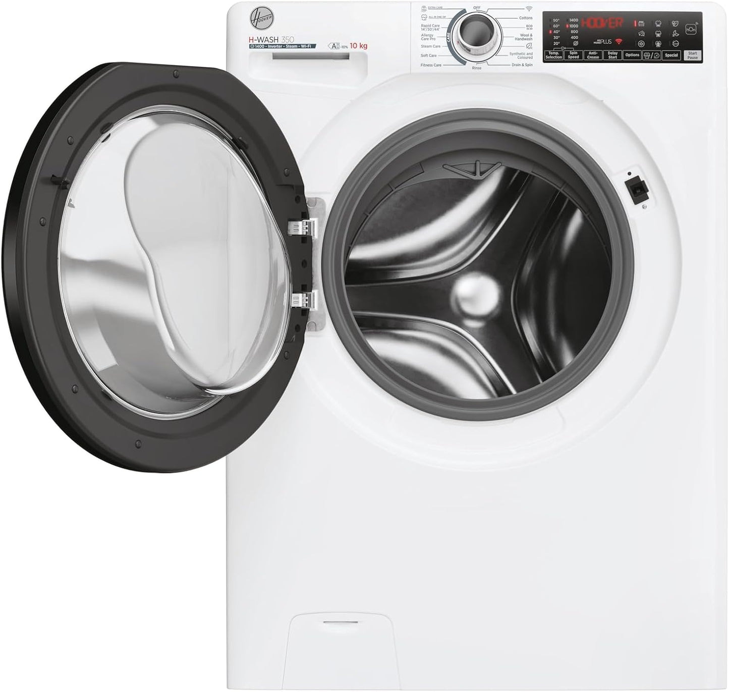 H-WASH 350 10Kg Freestanding Washing Machine, 1400 RPM, a Rated, Eco-Power Inverter Motor, Hon App, 60 Programmes, Eco Doser, Power Care System, White, 60X58X85 Cm - H3WPS4106TMB6-80